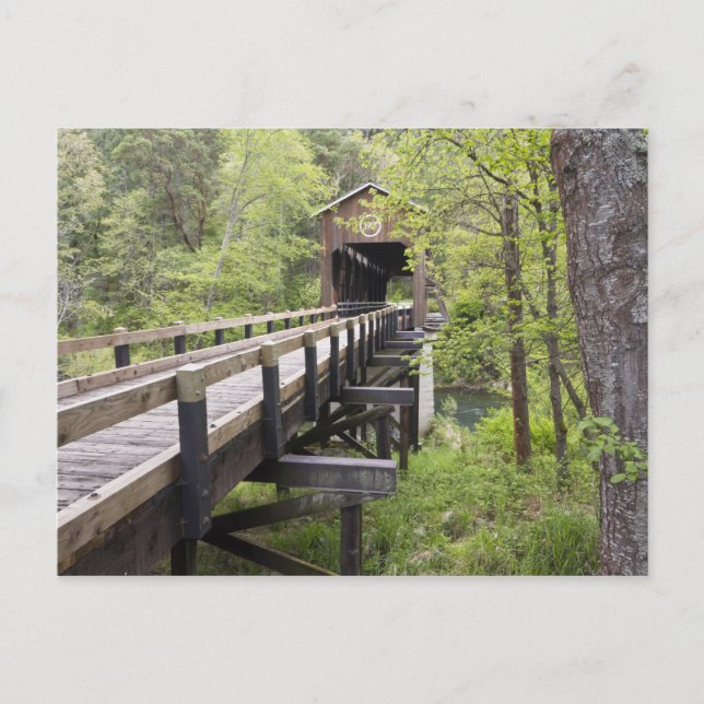 Cartão Postal Ponte coberta de McKee, Jacksonville, Oregon (Frente)