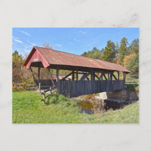 Cartão Postal Ponte Coberta de Randall, Lyndon, Vermont Cartão-p