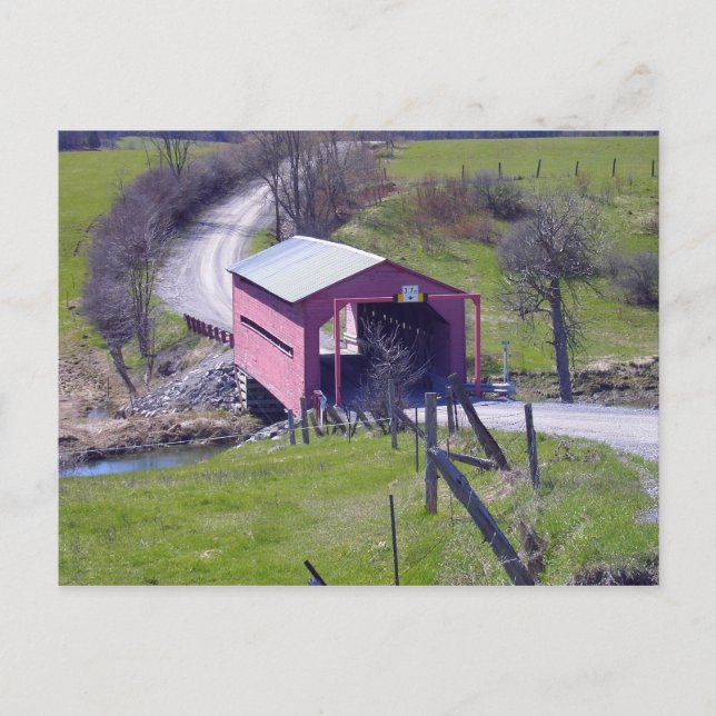 Cartão Postal Ponte Coberta Em Outaouais (Frente)