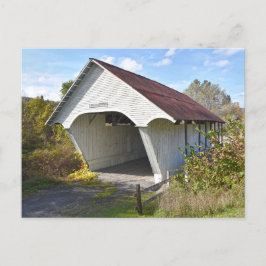 Cartão Postal Ponte coberta pela escola, Vermont