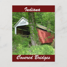 Cartão Postal Ponte coberta pelo Indiana