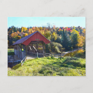 Cartão Postal Ponte Coberta Randall, Lyndon, Vermont