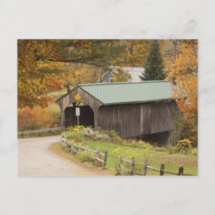 Cartão Postal Ponte coberta, Vermont, EUA
