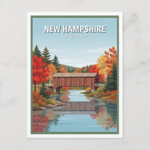 Cartão Postal Ponte Cobierta Swift River Bath New Hampshire
