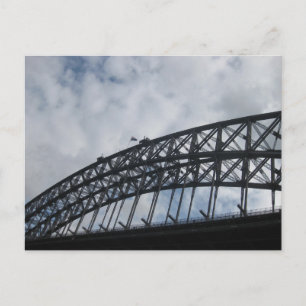 Cartão Postal Ponte da Baía de Sydney com a Bandeira Australiana