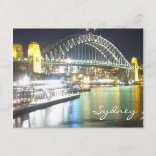 Cartão Postal ponte da baía de sydney reflete