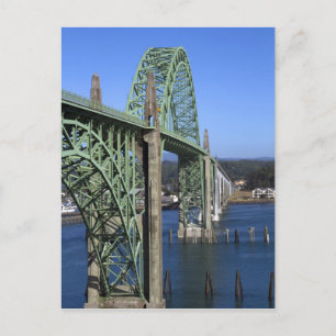 Cartão Postal Ponte da Baía de Yaquina sobre a Baía de Yaquina