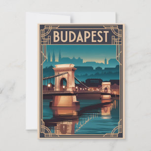 Cartão Postal Ponte da Cadeia de Budapeste