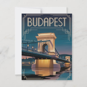 Cartão Postal Ponte da Cadeia de Budapeste