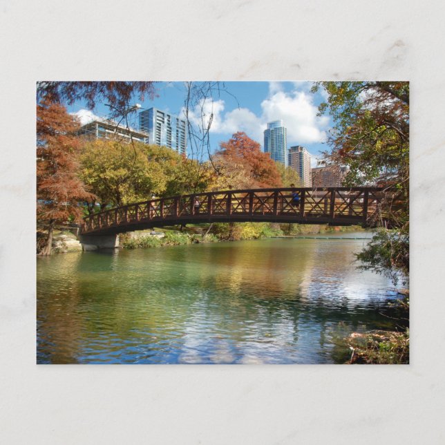 Cartão Postal Ponte da Ladybird Lake Running Trail - Austin, Tex (Frente)