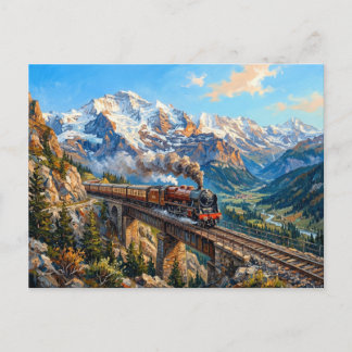 Cartão Postal Ponte da Montanha do Trem a Vapor