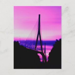 Cartão Postal Ponte da Normandia, Le Havre, França 2