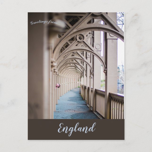 Cartão Postal Ponte de Alto Nível Newcastle On Tyne England (Frente)