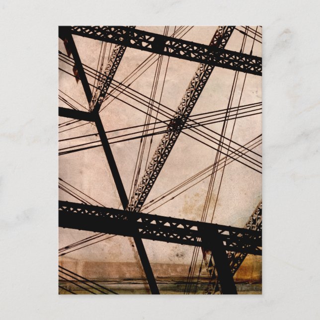 Cartão Postal ponte de apoio 'cabos' (Frente)