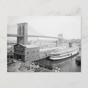 Cartão Postal Ponte de Brooklyn e Docas, 1905