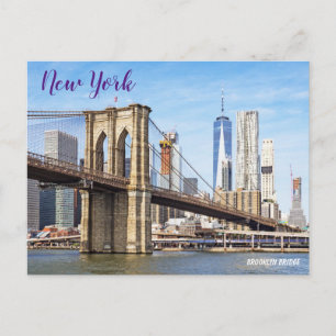 Cartão Postal Ponte de Brooklyn Viagem Nova York
