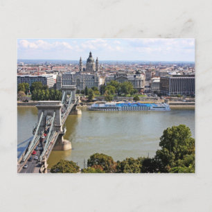 Cartão Postal Ponte de Cadeia Szechenyi, Budapeste, Hungria