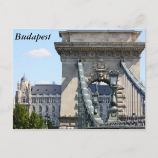 Cartão Postal Ponte de Cadeia Szechenyi, Budapeste, Hungria, Bud