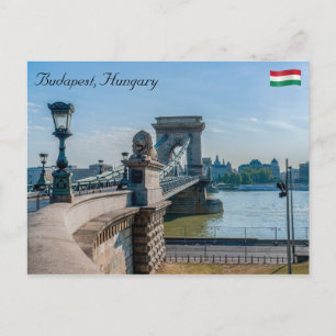 Cartão Postal Ponte de Cadeia Szechenyi em Budapeste, Hungria
