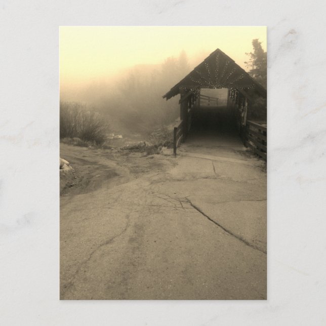 Cartão Postal ponte de caminhada na vizinhança (Frente)