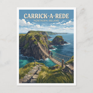 Cartão Postal Ponte de Corda Carrick-a-Rede Ballintoy