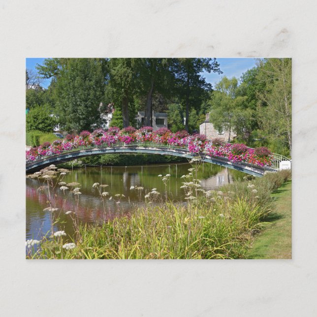 Cartão Postal Ponte de flores em Bagnoles-de-l'Orne (Frente)