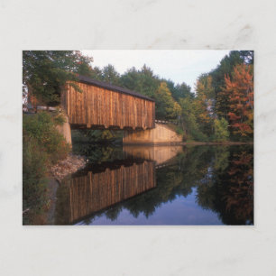 Cartão Postal Ponte de Greenfield Coberta em New Hampshire
