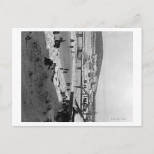 Cartão Postal Ponte de inverno sobre o rio em Fairbanks