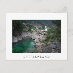 Cartão Postal Ponte de Lavertezzo no Vale Verzasca, Suíça