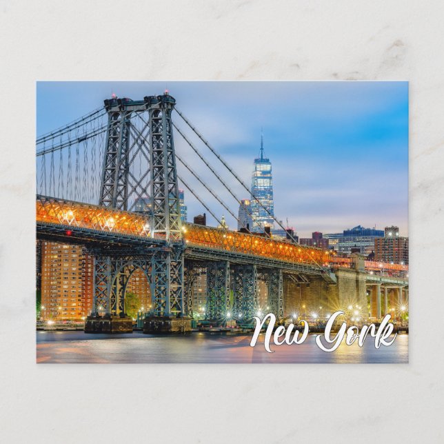 Cartão Postal Ponte de Manhattan, Nova York, EUA (Frente)