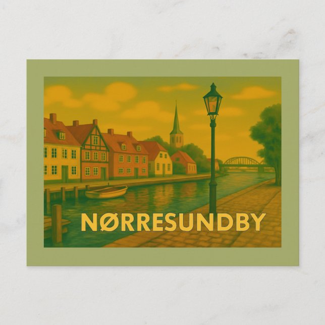 Cartão Postal Ponte de Nørresundby Dinamarca (Frente)