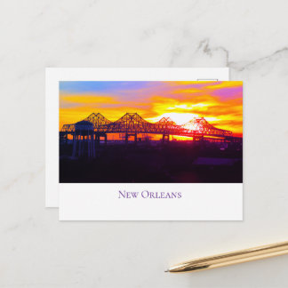 Cartão Postal PONTE DE NOVA ORLEANS, Louisiana, EUA