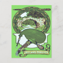 Cartão Postal Ponte de Pedra do Trevo Shillelagh Gaita de Foles