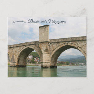 Cartão Postal Ponte de Pedra em Visegrad Bósnia e Herzegovina