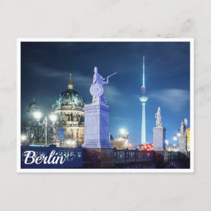 Cartão Postal Ponte de pedra perto da Catedral de Berlim, na Ale