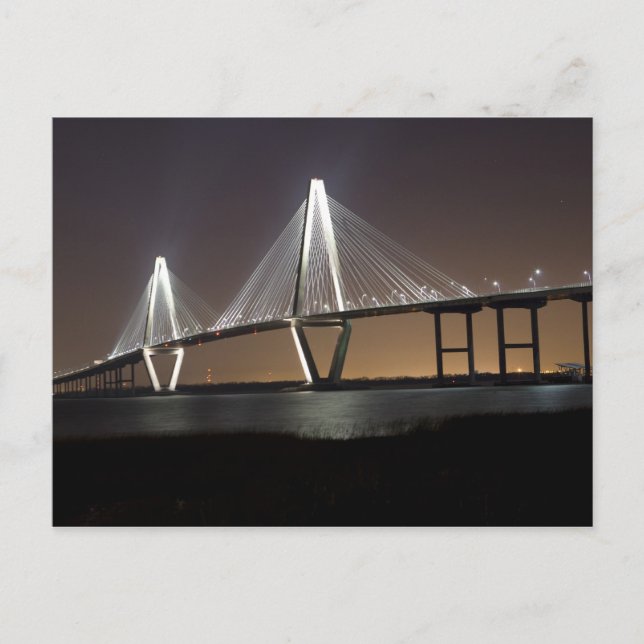 Cartão Postal Ponte de Ravenel na noite (Frente)