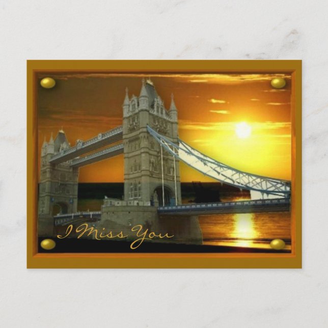 Cartão Postal Ponte de Torre Enquadrada Sunshine (Frente)
