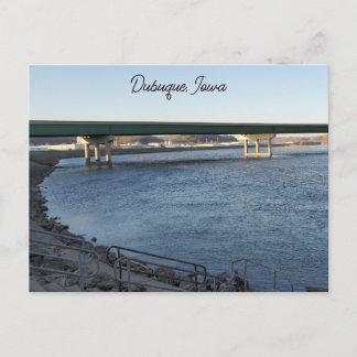 Cartão Postal Ponte do Rio Mississippi em Dubuque Iowa