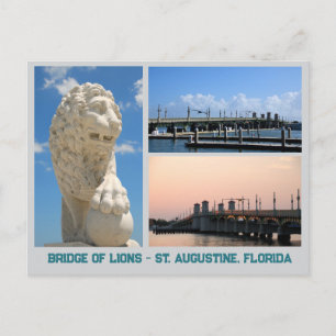 Cartão Postal Ponte dos Leões St. Augustine