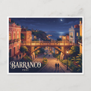 Cartão Postal Ponte dos Suspiros Barranco Lima Peru
