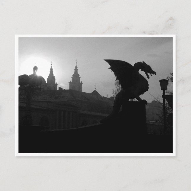 Cartão Postal ponte dragão eslovênia (Frente)