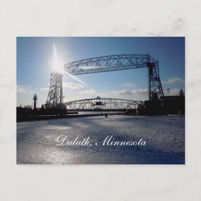 Cartão Postal Ponte elevatória, Duluth, Minnesota (Frente)