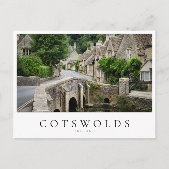 Cartão Postal Ponte em Castle Combe nos Cotswolds, Inglaterra (Frente)