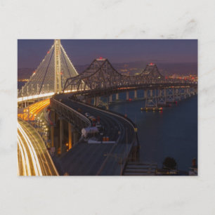 Cartão Postal Ponte entre duas pontes de São Francisco e Oakland