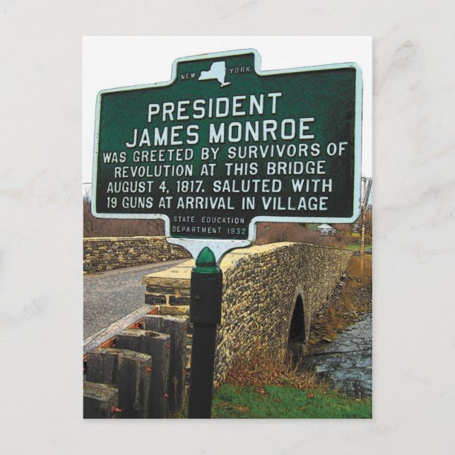 Cartão Postal Ponte entre o Presidente James Monroe Stone (Frente)
