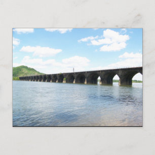 Cartão Postal Ponte Ferroviária de Rokville Stone Masonry Arch