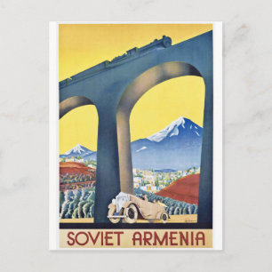 Cartão Postal Ponte ferroviária Siviet Armênia