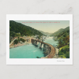 Cartão Postal Ponte ferroviária sobre o rio Merced