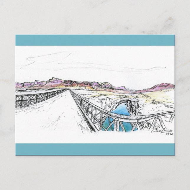 Cartão Postal Ponte Ferry de Lee, NM (Frente)