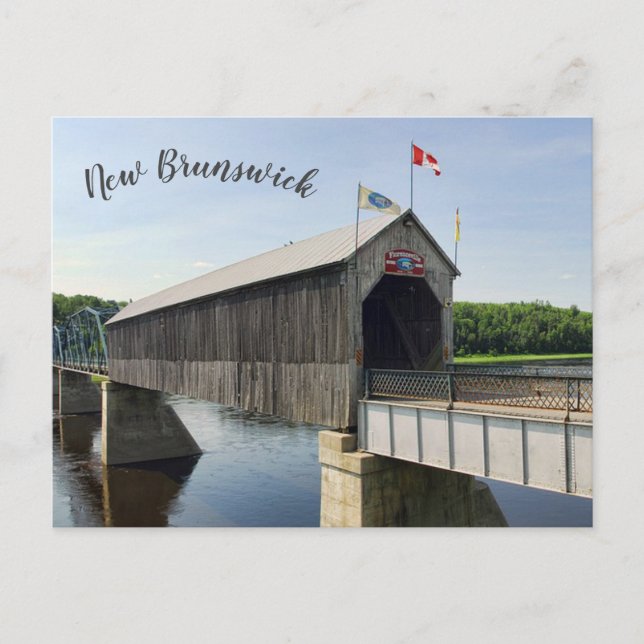 Cartão Postal Ponte Florenceville New Brunswick Canadá (Frente)
